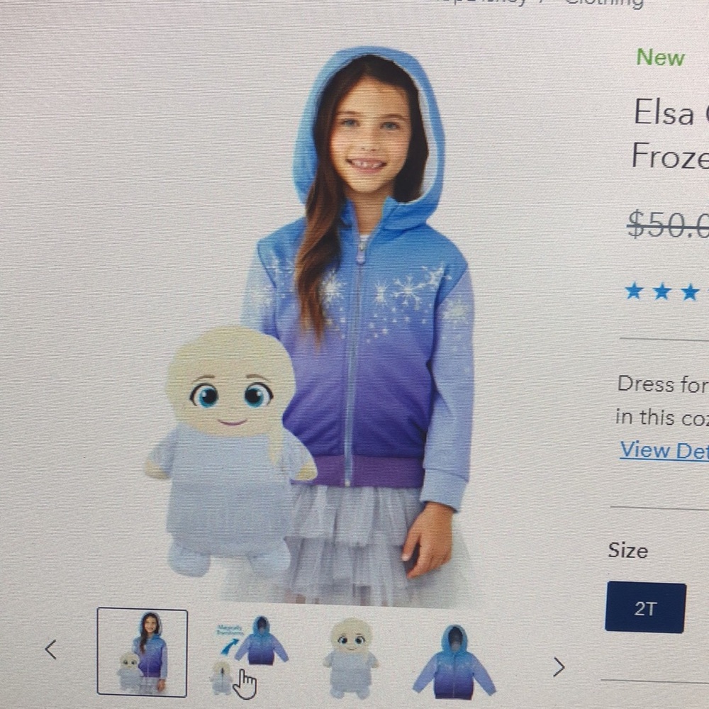 Disney Elsa Frozen 2 Cubcoat